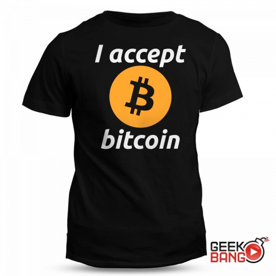 Tričko I accept bitcoin